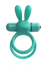 4b Ohare XL Rechargeable Silicone Rabbit Vibrating Cock Ring - Green/Kiwi - XLarge