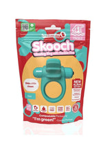 4t Skooch Vibrating Cock Ring with Clitoral Stimulator - Green/Kiwi