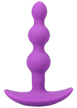 A-Play Shaker Rechargeable Silicone Beaded Anal Plug with Remote Control - Purple