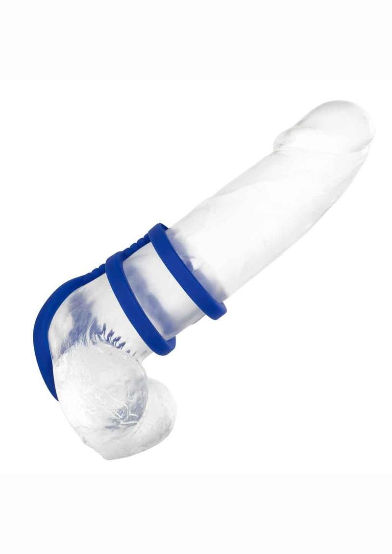 Admiral Triple Silicone Cock Cage - Blue