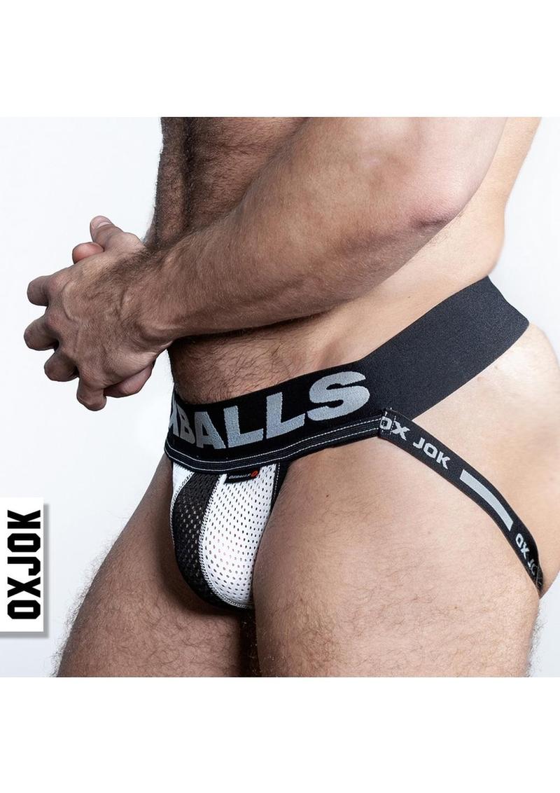 Airmesh Upthrust Slider-Strap Jock - Ice - White - Small