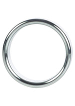 Alloy Metallic Cock Ring - Metal/Silver - Large - 1.75in