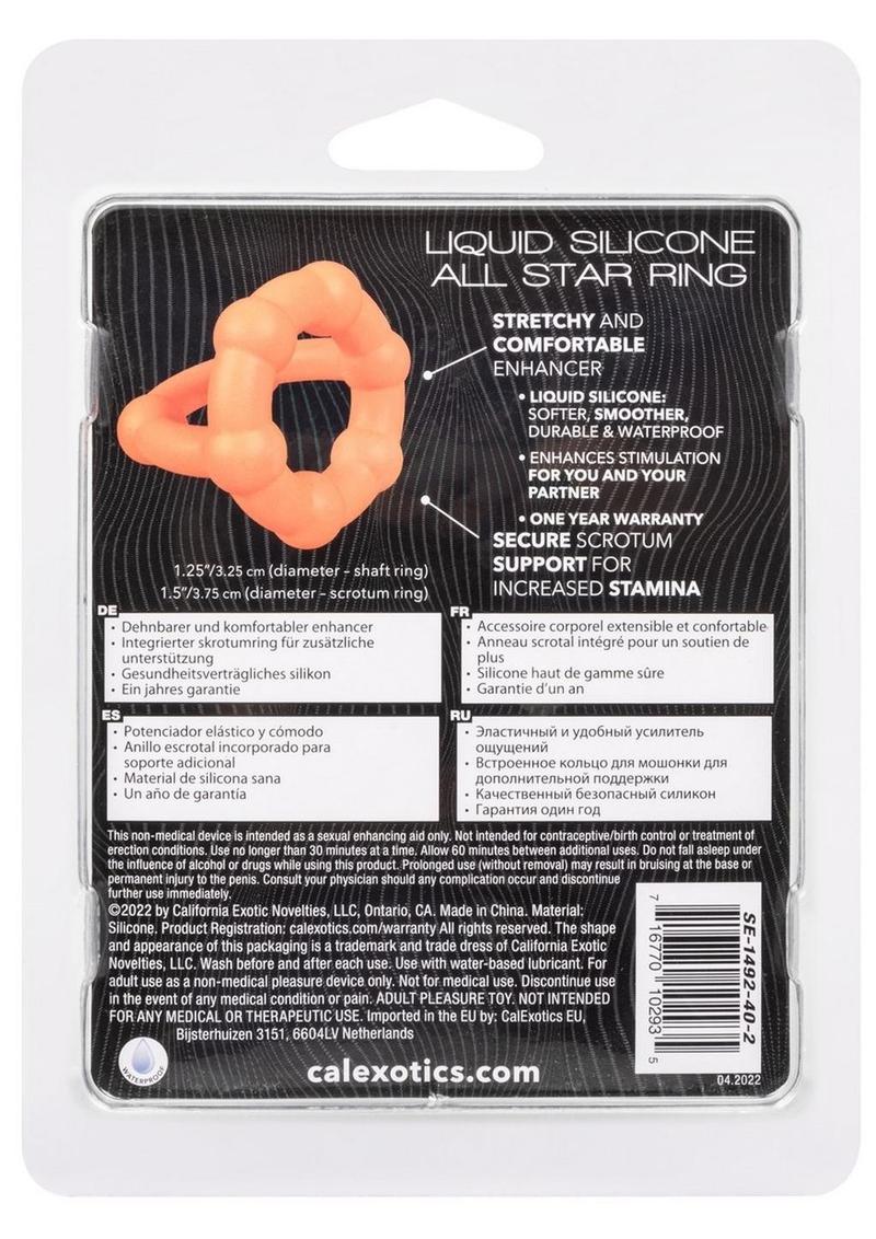 Alpha Liquid Silicone All Star Ring - Orange