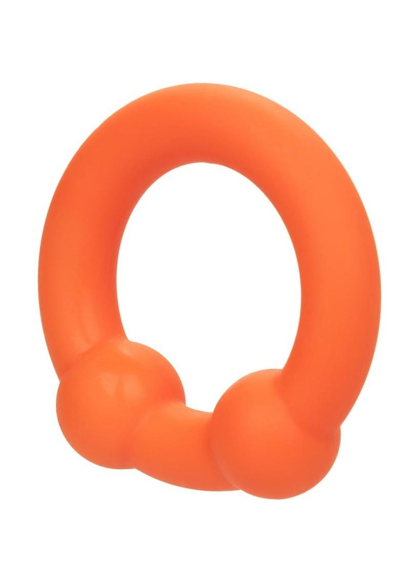 Alpha Liquid Silicone Dual Ball Ring - Orange