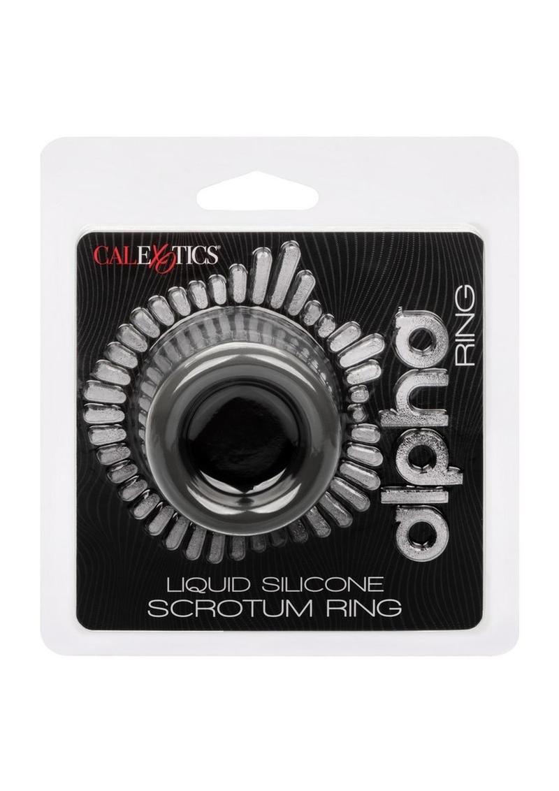 Alpha Liquid Silicone Scrotum Ring - Gray/Grey