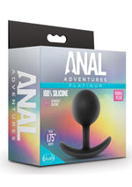 Anal Adventure Platinum Silicone Vibra Plug - Black