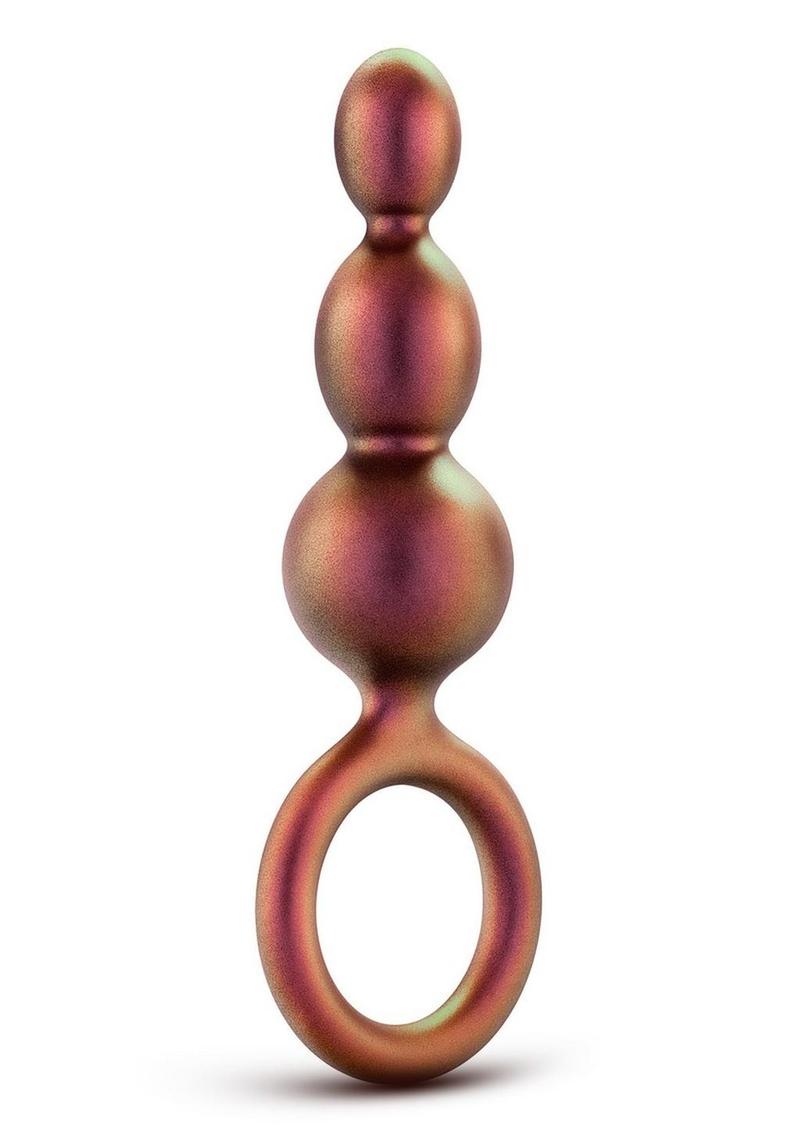 Anal Adventures Matrix Beaded Loop Silicone Plug - Brown/Copper