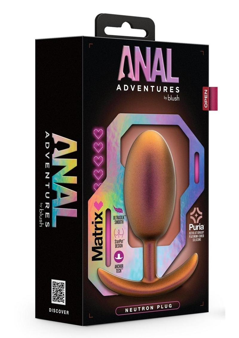 Anal Adventures Matrix Neutron Plug Silicone Anal Plug - Cosmic - Bronze/Copper