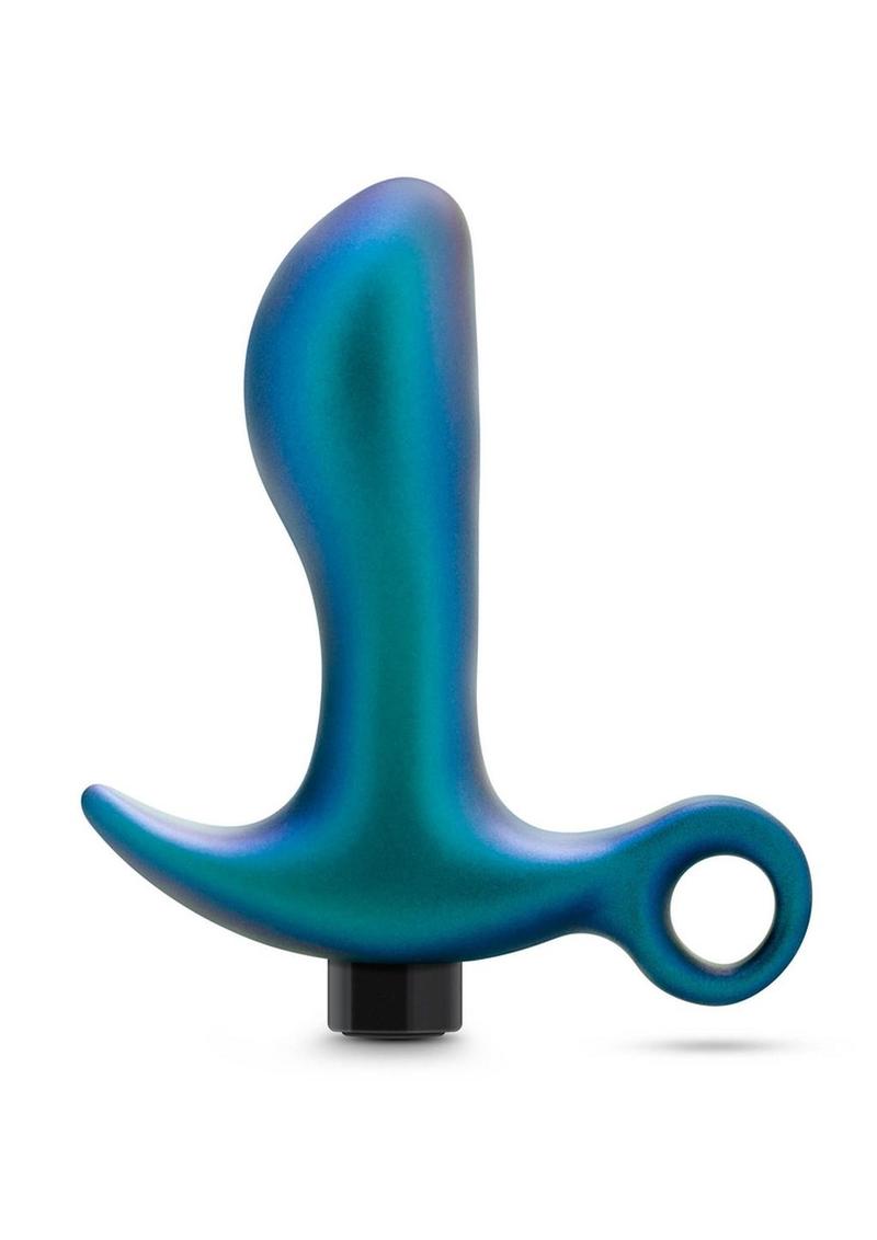 Anal Adventures Matrix Teleportation Plug Rechargeable Silicone Anal Plug - Lunar - Blue