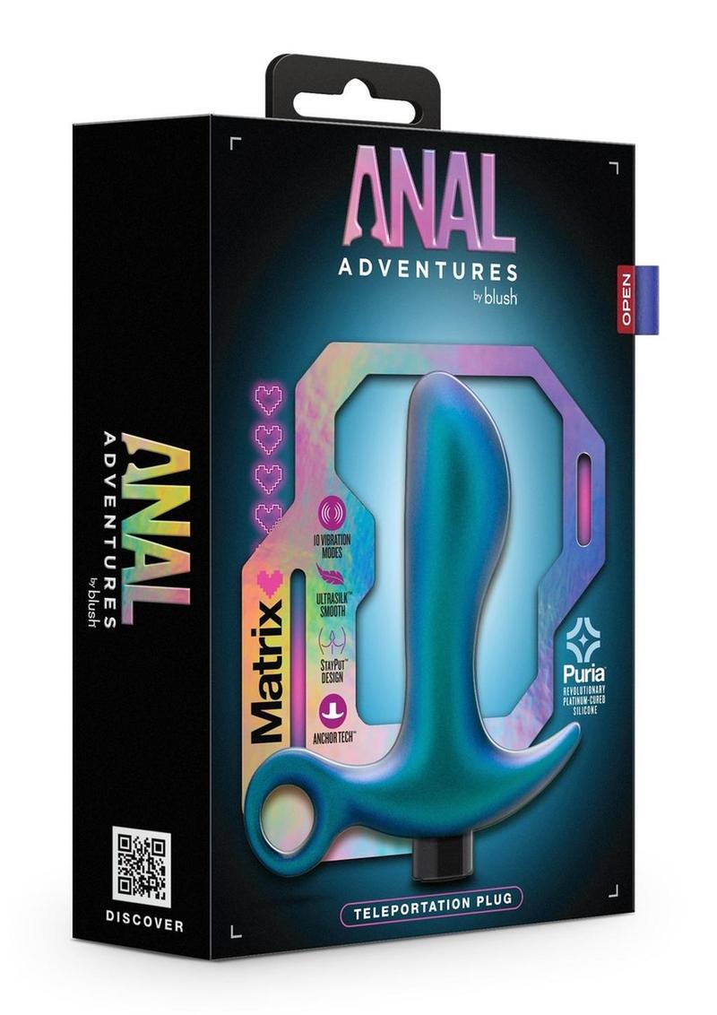 Anal Adventures Matrix Teleportation Plug Rechargeable Silicone Anal Plug - Lunar