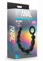 Anal Adventures Platinum Silicone Beginner Anal Beads - Black