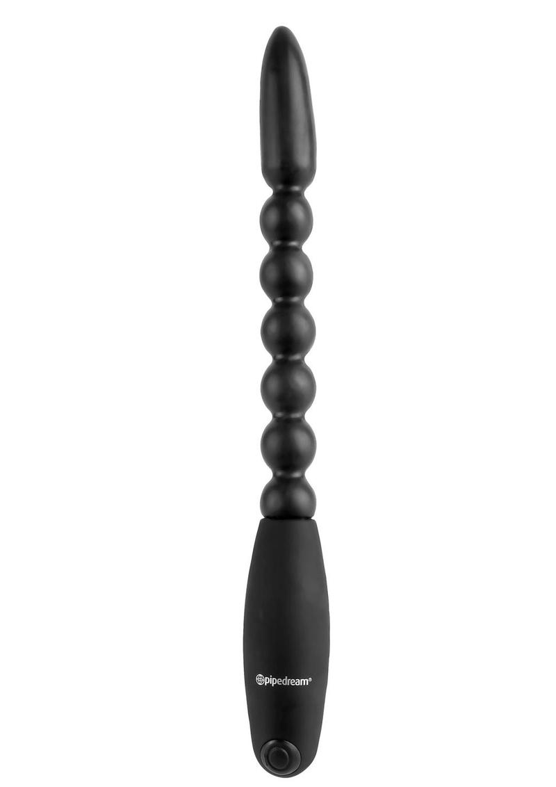 Anal Fantasy Collection Flexa Pleaser Power Beads Waterproof - Black - 7in