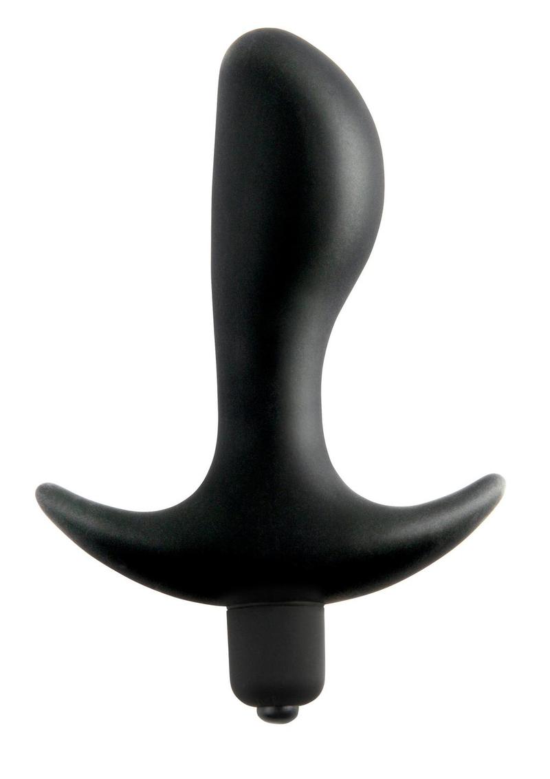 Anal Fantasy Collection Vibrating Perfect Silicone Plug Waterproof - Black - 3.5in