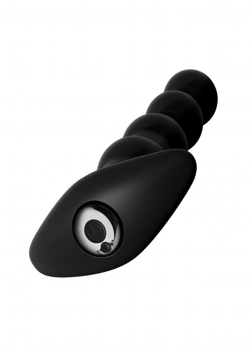 Anal Fantasy Elite Silicone Rechargeable Anal Beads Waterproof - Black