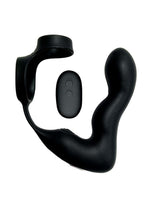 Atomic Inflatable P-Spot Rechargeable Silicone Vibrator with Remote - Black