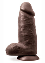 Au Naturel Chub Dildo with Suction Cup - Chocolate - 10in