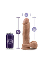 Au Naturel Dildo with Suction Cup - Brown/Caramel - 9.5in