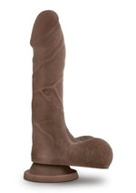 Au Naturel Mister Perfect Dildo with Balls - Chocolate - 8.5in