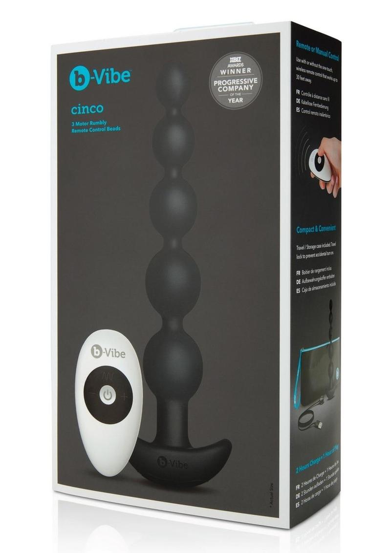 B-Vibe Cinco Rechargeable Silicone Anal Beads