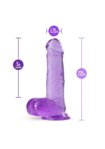 B Yours Plus Rock N' Roll Realistic Dildo with Balls - Purple - 7.25in