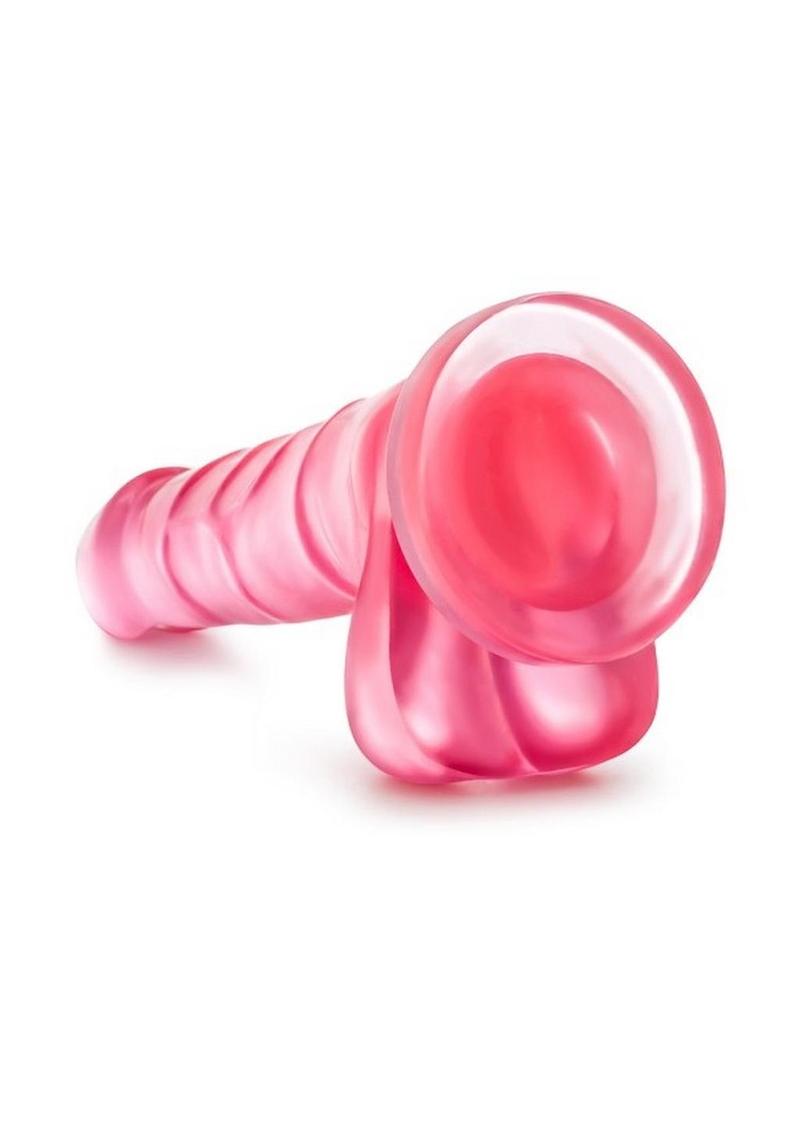 B Yours Sweet N' Hard 4 Dildo with Balls - Pink - 7.75in