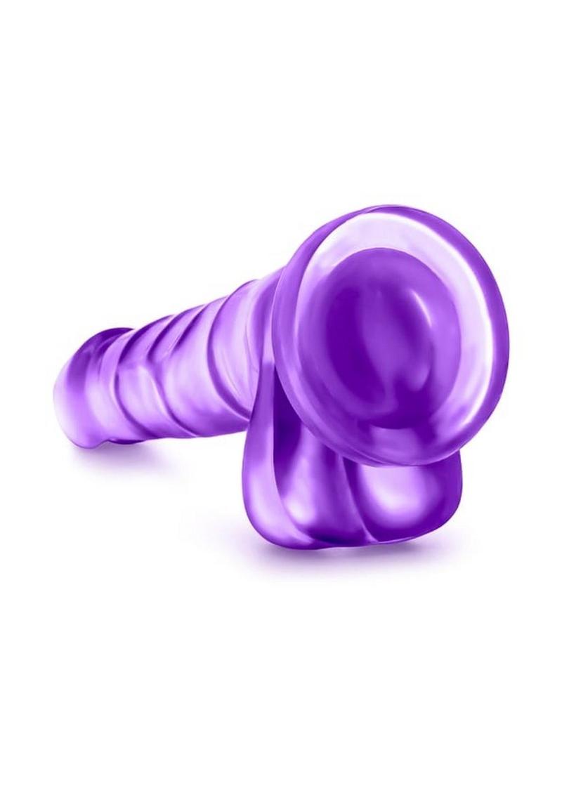 B Yours Sweet N' Hard 4 Dildo with Balls - Purple - 7.75in