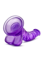 B Yours Sweet N' Hard 7 Dildo with Balls - Purple - 8in