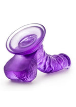 B Yours Sweet N' Hard 8 Dildo with Balls - Purple - 6.5in