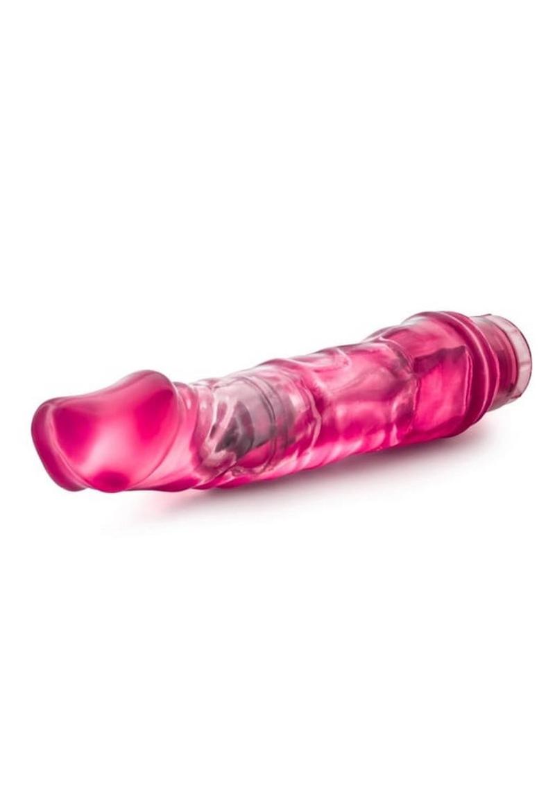 B Yours Vibe 6 Vibrating Dildo - Pink - 9in