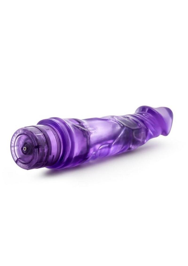 B Yours Vibe 6 Vibrating Dildo - Purple - 9in