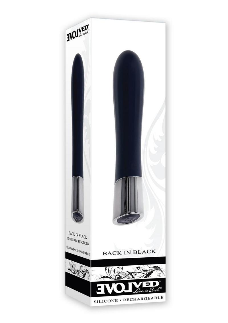 Back In Black Rechargeable Silicone Bullet