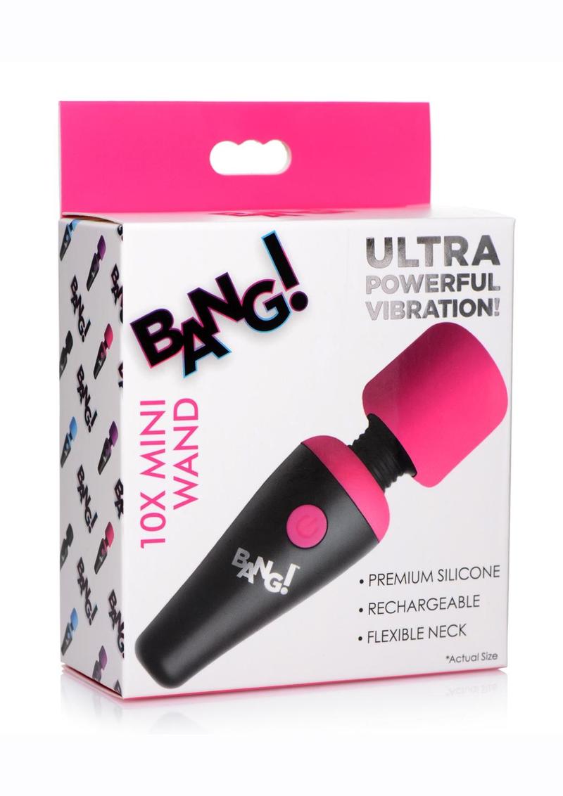 Bang! 10x Vibrating Mini Rechargeable Silicone Wand Massager