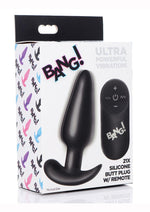 Bang! 21x Vibrating Silicone Rechargeable Butt Plug with Remote Control