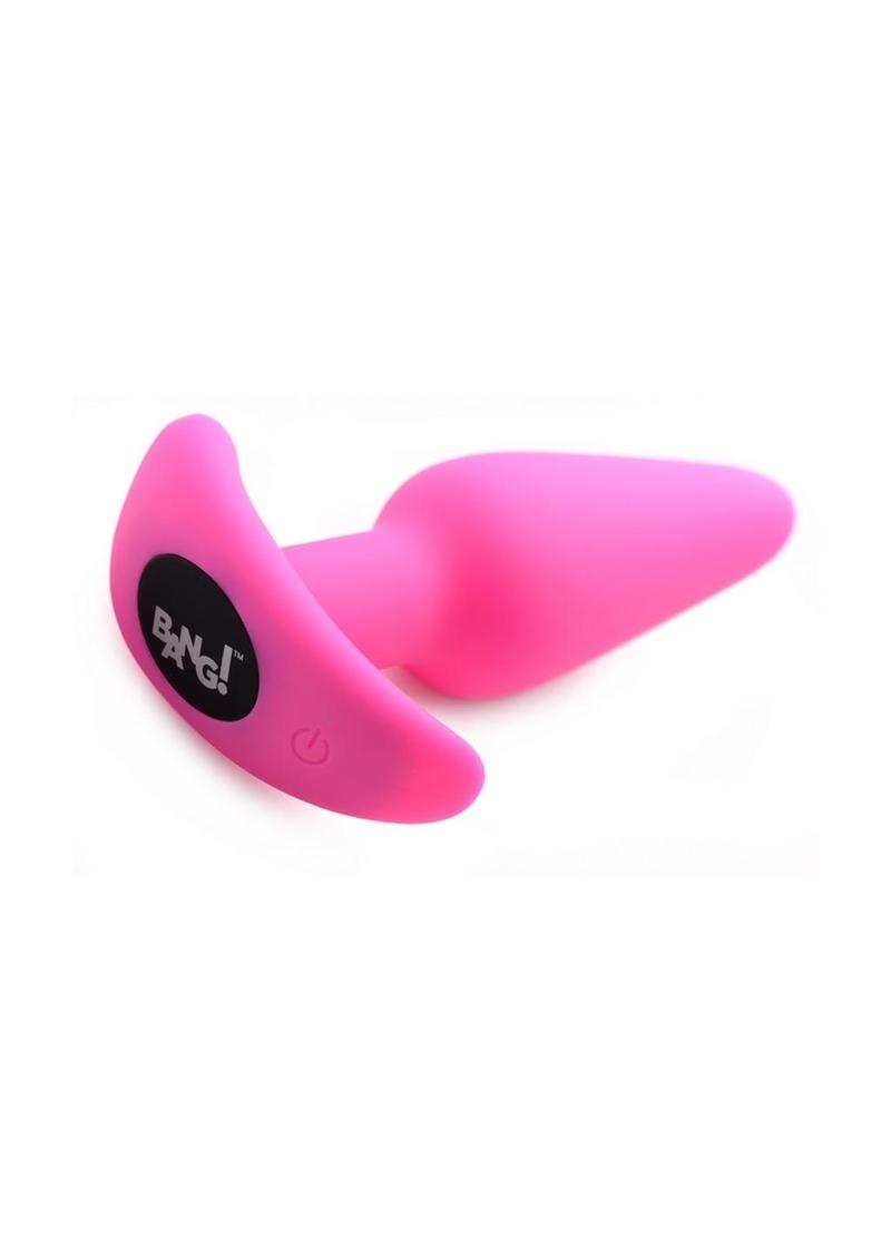 Bang! 21x Vibrating Silicone Rechargeable Butt Plug with Remote Control - Pink