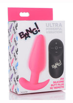 Bang! 21x Vibrating Silicone Rechargeable Butt Plug with Remote Control