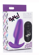 Bang! 21x Vibrating Silicone Rechargeable Butt Plug with Remote Control