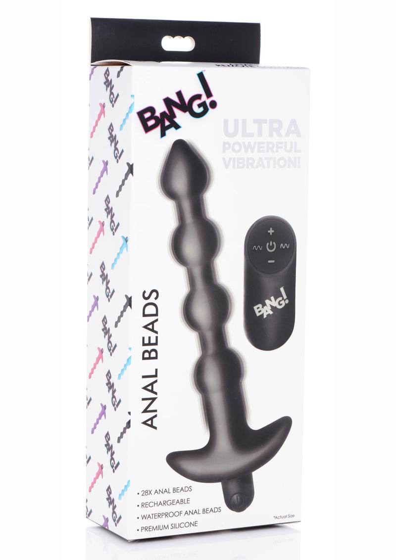 Bang! Vibrating Silicone Rechargeable Anal Beads with Remote Control