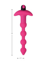 Bang! Vibrating Silicone Rechargeable Anal Beads with Remote Control - Pink