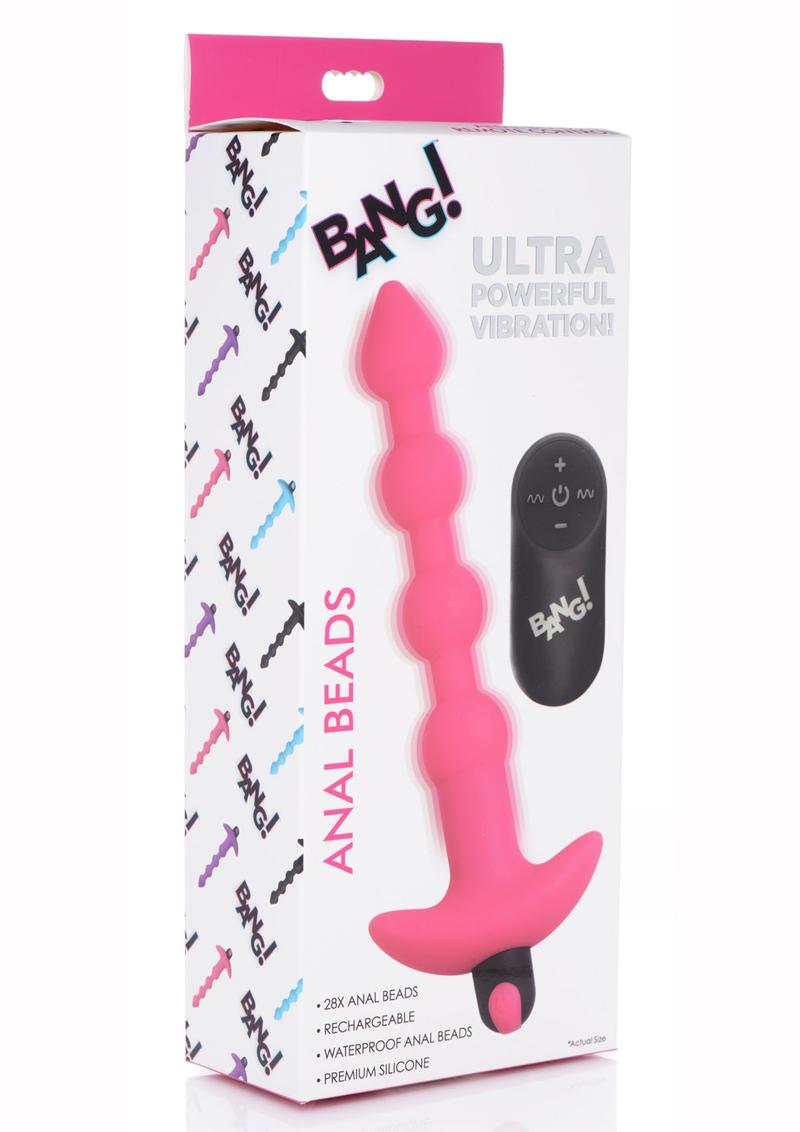 Bang! Vibrating Silicone Rechargeable Anal Beads with Remote Control