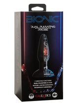 Bionic Dual Pulsating Probe Rechargeable Silicone Anal Stimulator - Black