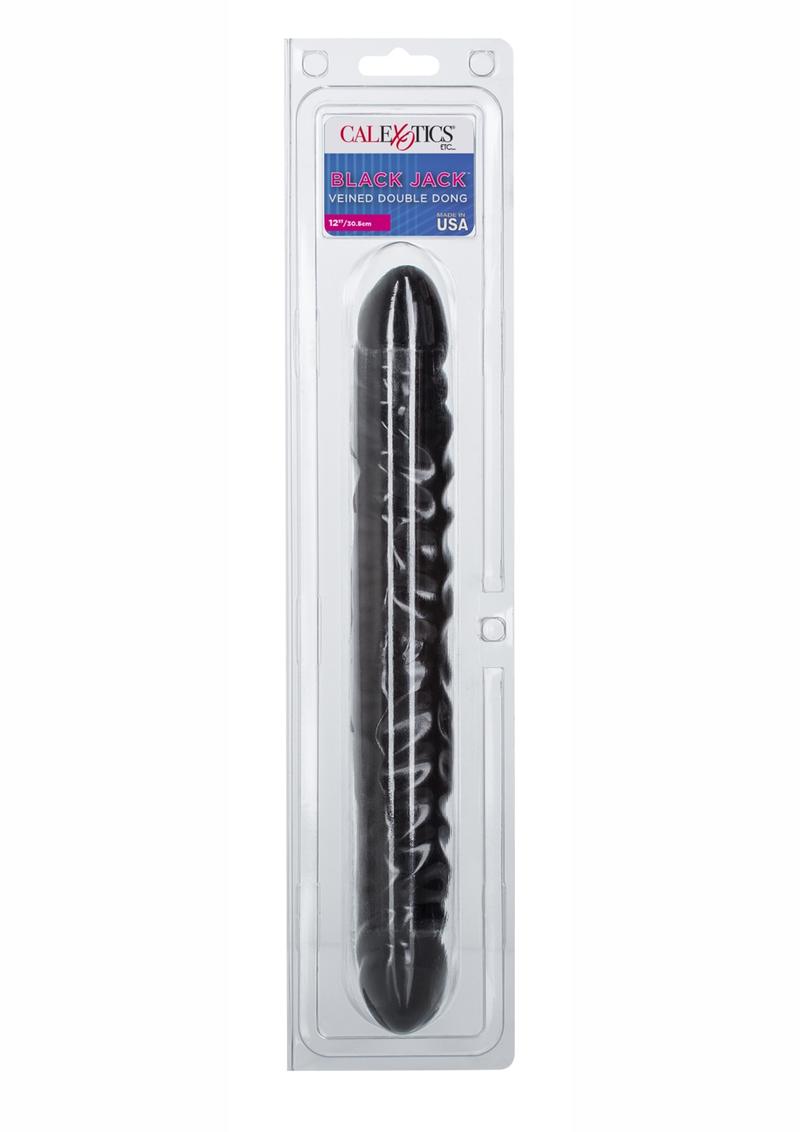 Black Jack Veined Double Dildo