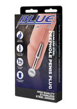 Blue Line Peephole Penis Plug - Stainless