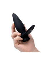 Blue Line Pointer Silicone Deep Drilling Remote Controlled Butt Plug - Black