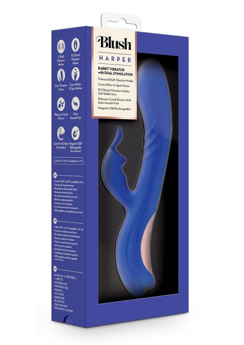 Blush Collection Harper Rechargeable Silicone Rabbit Vibrator