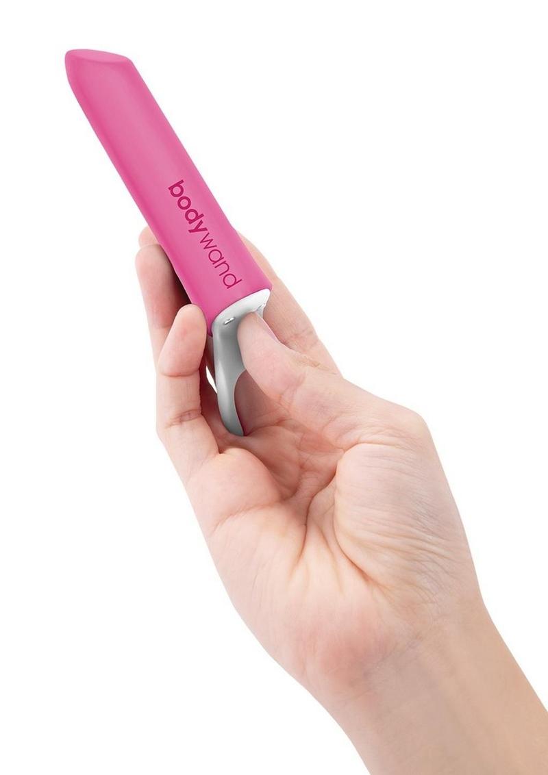 Bodywand Date Night Rechargeable Silicone Lipstick Vibrator - Pink/White