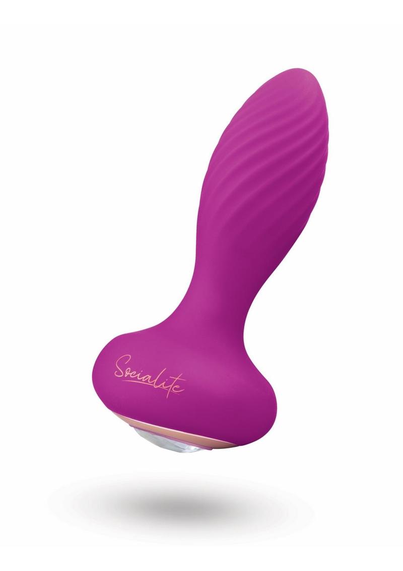 Bodywand Socialite Paradis Rechargeable Silicone Anal Plug - Gold/Purple