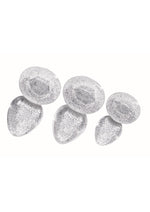 Booty Sparks Glitter Gem Anal Plug - Silver - Large/Medium/Small - 3pc/Set