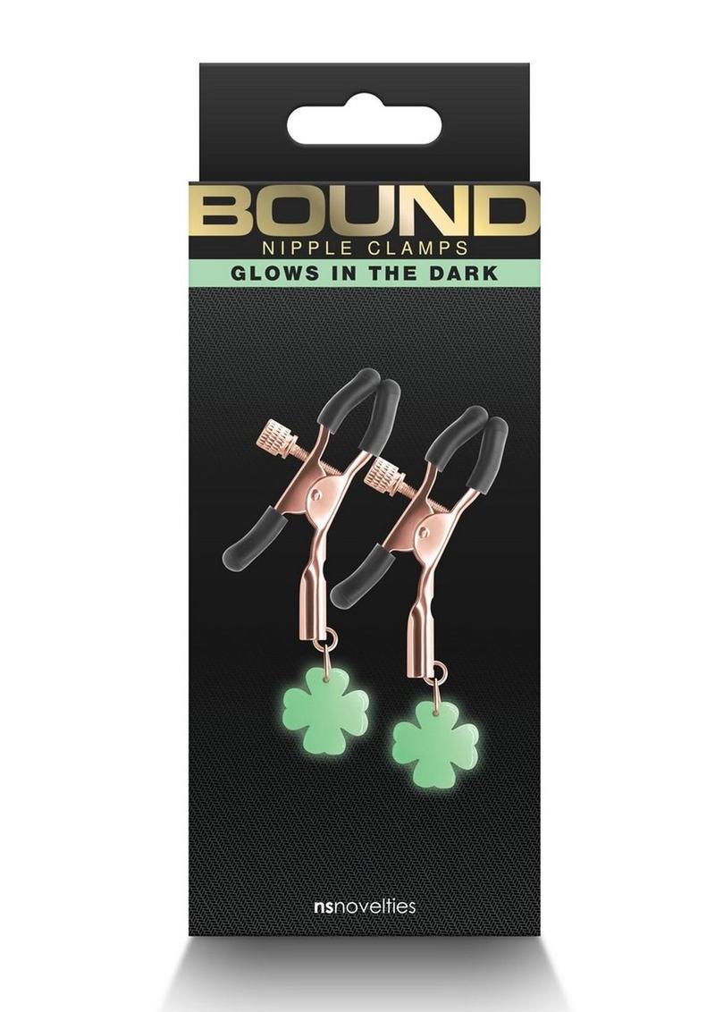 Bound Nipple Clamps G4 Iron - Glow In The Dark/Metal/Rose Gold