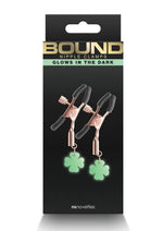 Bound Nipple Clamps G4 Iron - Glow In The Dark/Metal/Rose Gold