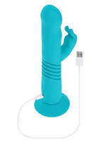 Bunny Hop Rechargeable Silicone Throbbing Rabbit Vibrator